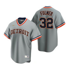 Nike Detroit Tigers #32 Michael Fulmer Gray Cooperstown Collection Authentic Stitched MLB Jersey