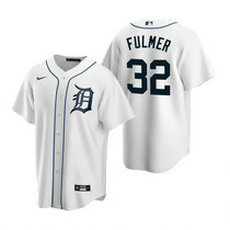 Nike Detroit Tigers #32 Michael Fulmer White Game Authentic Stitched MLB Jersey