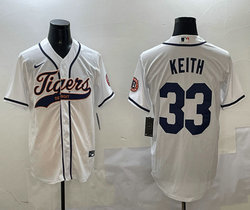 Nike Detroit Tigers #33 Colt Keith White Joint Stitched MLB Jersey