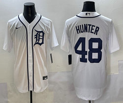 Nike Detroit Tigers #48 Brant Hurter White Stitched MLB Jersey