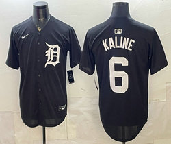 Nike Detroit Tigers #6 Al Kaline Black Authentic Stitched MLB Jersey