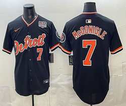 Nike Detroit Tigers #7 Kevin McGonigle Black 2026 USA 250 Patch Authentic Stitched MLB Jersey