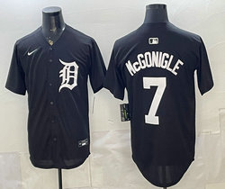 Nike Detroit Tigers #7 Kevin McGonigle Black Authentic Stitched MLB Jersey