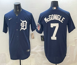 Nike Detroit Tigers #7 Kevin McGonigle Blue Authentic Stitched MLB Jersey