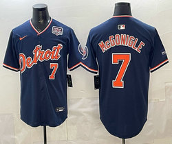 Nike Detroit Tigers #7 Kevin McGonigle Navy 2026 USA 250 Patch Authentic Stitched MLB Jersey