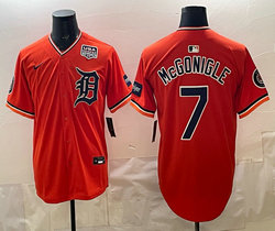Nike Detroit Tigers #7 Kevin McGonigle Orange 2026 USA 250 Patch Authentic Stitched MLB Jersey