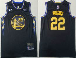 Nike Golden State Warriors #22 Andrew Wiggins 21-22 Cith 75th anniversary With Advertising Authentic Stitched NBA jersey