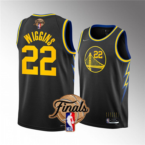 Nike Golden State Warriors #22 Andrew Wiggins Black 2022 Finals Authentic Stitched NBA jersey
