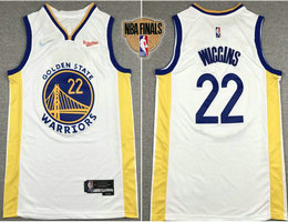 Nike Golden State Warriors #22 Andrew Wiggins White 2022 Finals 75th anniversary With Advertising Authentic Stitched NBA jersey