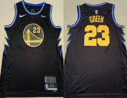 Nike Golden State Warriors #23 Draymond Green Black 75th anniversary Authentic Stitched NBA Jersey