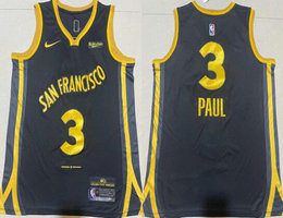 Nike Golden State Warriors #3 Jordan Poole 23-24 City With Advertising Authentic Stitched NBA jersey
