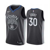 Nike Golden State Warriors #30 Stephen Curry Black 19-20 Game City Authentic Stitched NBA Jersey