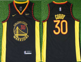 Nike Golden State Warriors #30 Stephen Curry Black 2024 Authentic Stitched NBA Jersey