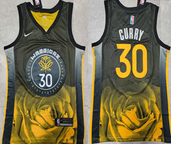 Nike Golden State Warriors #30 Stephen Curry Black City 2022-23 Authentic Stitched NBA Jersey