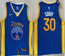 Nike Golden State Warriors #30 Stephen Curry Blue 22-23 Authentic Stitched NBA jersey