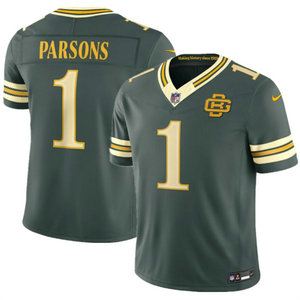 Nike Green Bay Packers #1 Micah Parsons Dark Green 2026 Rivalries NFL Jersey