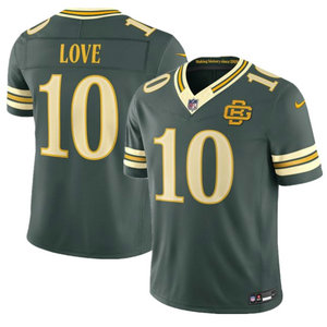 Nike Green Bay Packers #10 Jordan Love Dark Green 2026 Rivalries NFL Jersey
