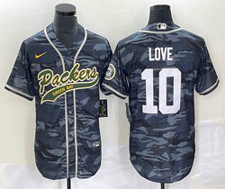 Nike Green Bay Packers #10 Jordan Love Gray Camo Joint Authentic stitched NFL jersey