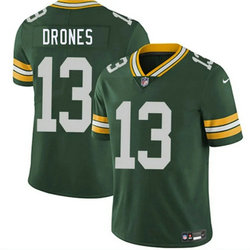 Nike Green Bay Packers #13 Kyron Drones Green 2026 Draft Authentic Stitched NFL Jersey