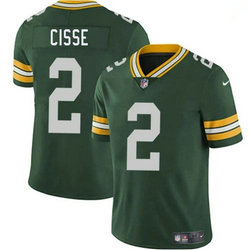 Nike Green Bay Packers #2 Brandon Cisse Green 2026 Authentic Stitched NFL Jersey