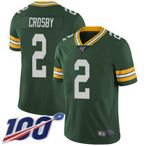 Nike Green Bay Packers #2 Mason Crosby 100th Season Green Vapor Untouchable Authentic Stitched NFL Jersey