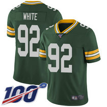 Nike Green Bay Packers #92 Reggie White 100th Season Green Vapor Untouchable Authentic Stitched NFL Jersey