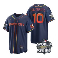 Nike Houston Astros #10 Yuli Gurriel 2022 World Series Navy City Game Authentic Stitched MLB Jersey