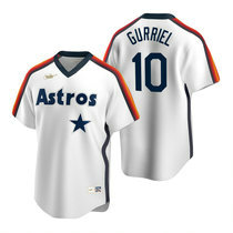 Nike Houston Astros #10 Yuli Gurriel White Cooperstown Collection Game Authentic Stitched MLB Jersey