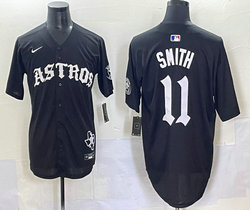 Nike Houston Astros #11 Cam Smith Black 7(VII) Joint MLB Jersey
