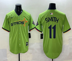Nike Houston Astros #11 Cam Smith Green 3(III) Joint Authentic Stitched MLB Jersey