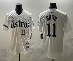 Nike Houston Astros #11 Cam Smith White 5(V) Joint MLB Jersey