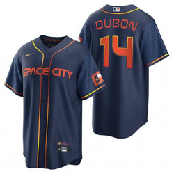 Nike Houston Astros #14 Mauricio Dubón 2022 Navy City Connect Cool Base Stitched Jersey