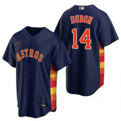 Nike Houston Astros #14 Mauricio Dubón Navy Cool Base Stitched Baseball Jersey