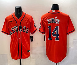 Nike Houston Astros #14 Mauricio Dubon Orange Stitched MLB Jersey