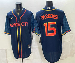 Nike Houston Astros #15 Isaac Paredes Navy City Connect Cool Base Stitched Jersey