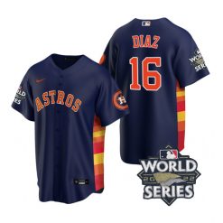 Nike Houston Astros #16 Aledmys Diaz 2022 World Series Navy Game Authentic Stitched MLB Jersey