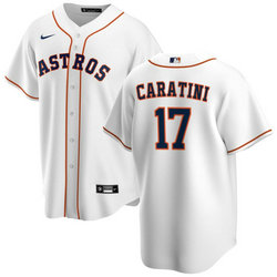 Nike Houston Astros #17 Victor Caratini White Cool Base Stitched Baseball Jersey
