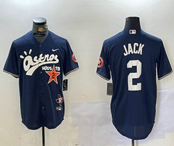 Nike Houston Astros #2 David Jack Blue 2(II) Joint Authentic Stitched MLB Jersey