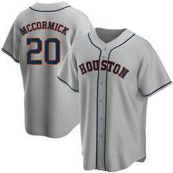 Nike Houston Astros #20 Chas McCormick Gray Game Authentic Stitched MLB Jersey