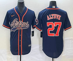 Nike Houston Astros #27 Jose Altuve Blue Joint Stitched MLB Jersey