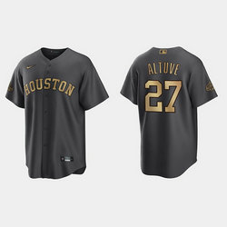 Nike Houston Astros #27 Jose Altuve Charcoal 2022 All Star Authentic Stitched MLB Jersey