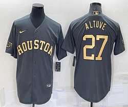 Nike Houston Astros #27 Jose Altuve Charcoal 2022 All Star Authentic Stitched MLB Jersey