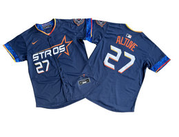 Nike Houston Astros #27 Jose Altuve Navy City Limited Authentic Stitched MLB Jersey