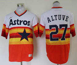 Nike Houston Astros #27 Jose Altuve Rainbow gold nike Game Authentic Stitched MLB Jersey
