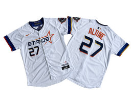 Nike Houston Astros #27 Jose Altuve White City Limited Authentic Stitched MLB Jersey