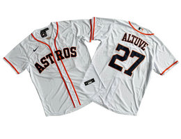 Nike Houston Astros #27 Jose Altuve White Limited Authentic Stitched MLB Jerseys