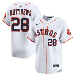 Nike Houston Astros #28 Brice Matthews White Jersey