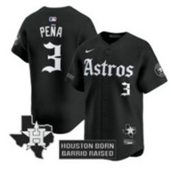 Nike Houston Astros #3 Jeremy Pena Black 5(V) Joint MLB Jersey