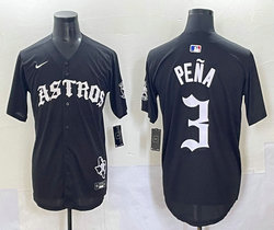 Nike Houston Astros #3 Jeremy Pena Black 7(VII) Joint MLB Jersey