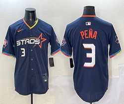 Nike Houston Astros #3 Jeremy Pena Navy 4(IV) Joint Stitched MLB Jersey